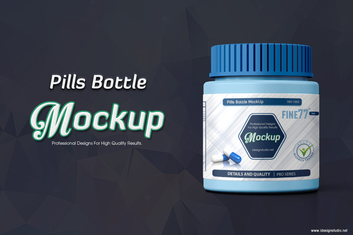 Pills Bottle Mockup, a Packaging Mockup by idesignstudio (Photo 1 of 6)