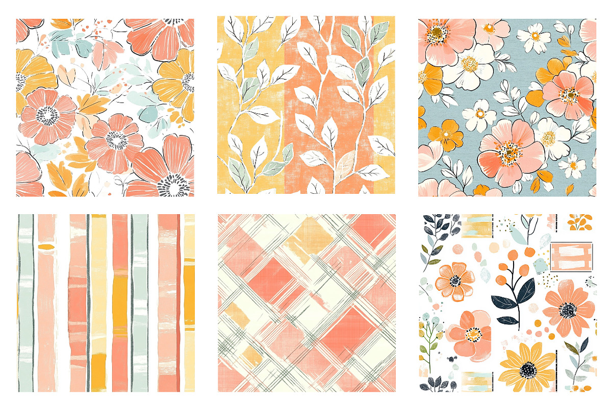 Sweet Spring Floral Seamless Pattern, an Illustration by Dream Creation (Photo 3 of 6)