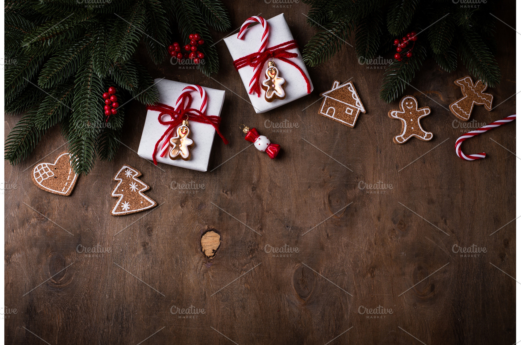 Christmas background with gift box, a Holiday Photo by Yulia Furman