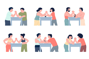 Arm wrestling sport. Armwrestling, a Sport Illustration by LadadikArt