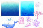 Watercolor Under Sea Animals Clipart, an Animal Illustration by MiracleArtAndDesign (Thumbnail 6 of 8)