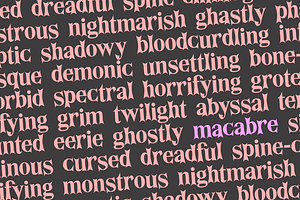 MACABRE Scary Halloween Font