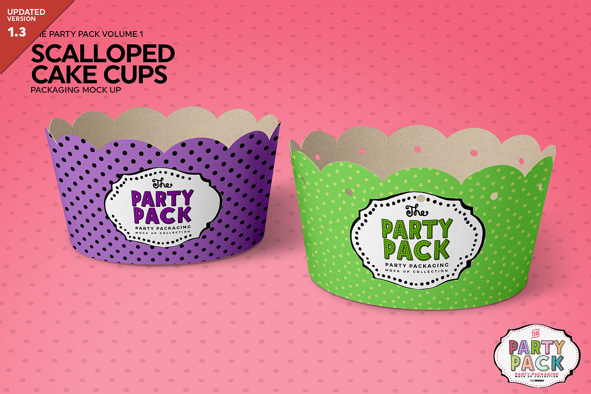 Cupcake Cups Packaging Mockup, a Cups & Container Mockup by INCDesign (Photo 1 of 6)