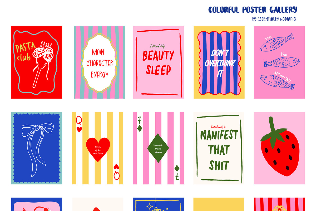 Colorful Posters-Fun Quotes Gallery, a Graphic by Essentially Nomadic (Photo 9 of 12)