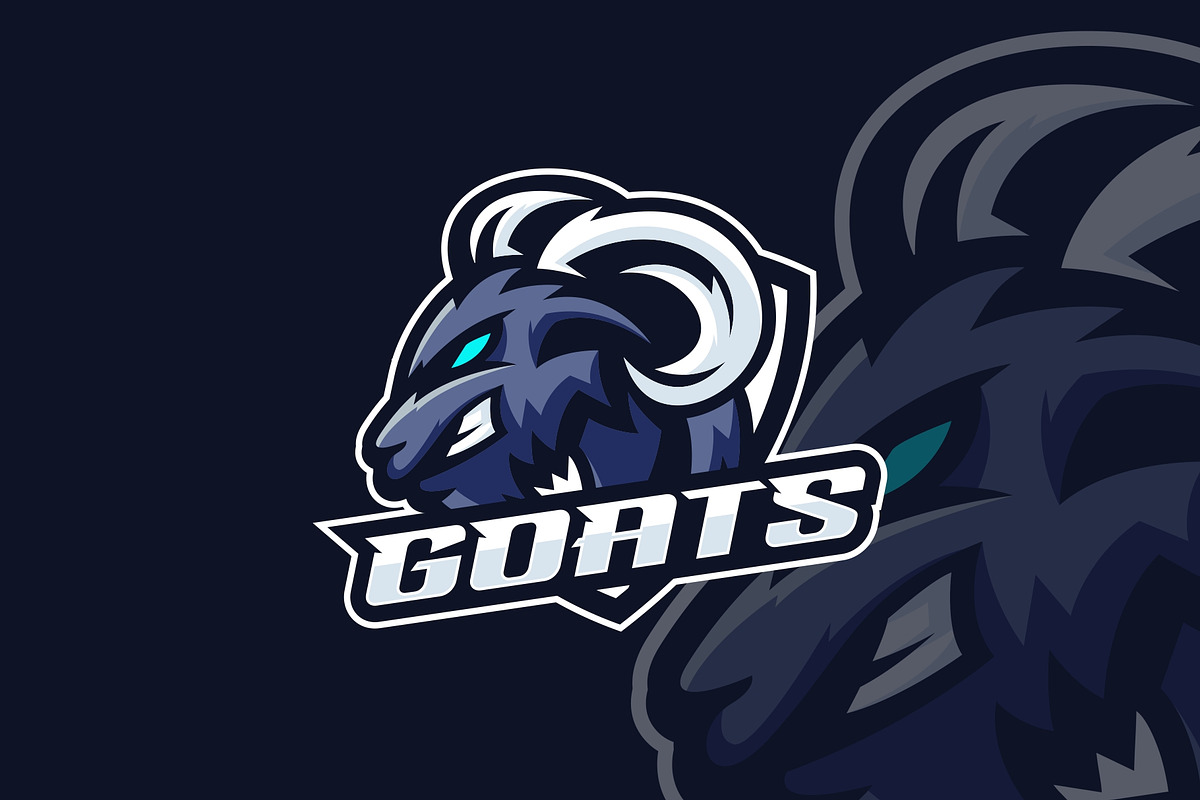 Goat Mascot E-sport  Style., a Branding & Logo Template by ModalTampang