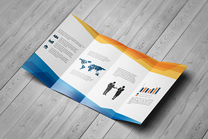 Double Gatefold Brochure Mockup