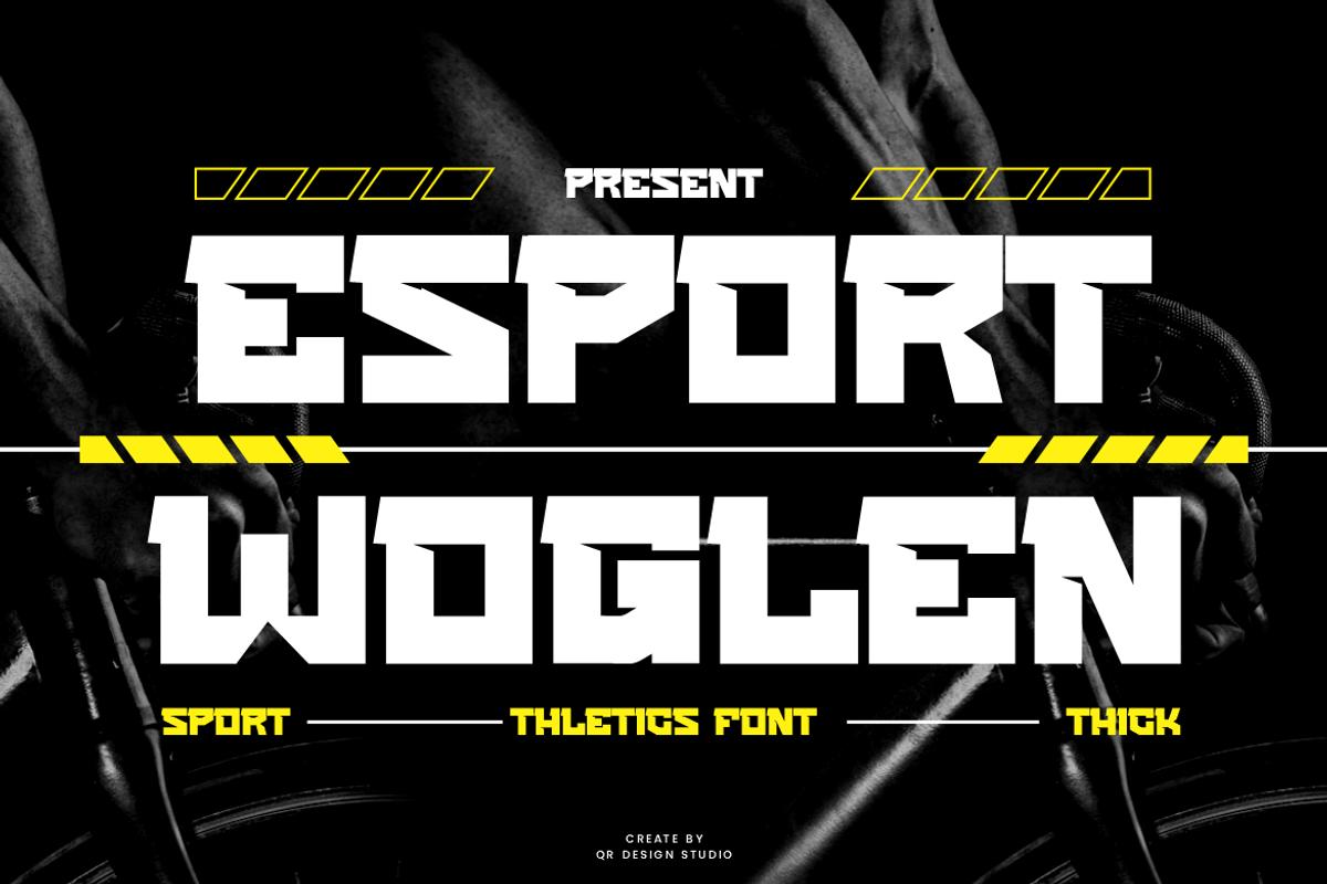 Esport Woglen - Sporty Font, a Sans Serif Font by QR Design Studio (Photo 1 of 9)