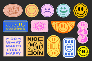 LIFE IS COOL VECTOR POP ART STICKERS