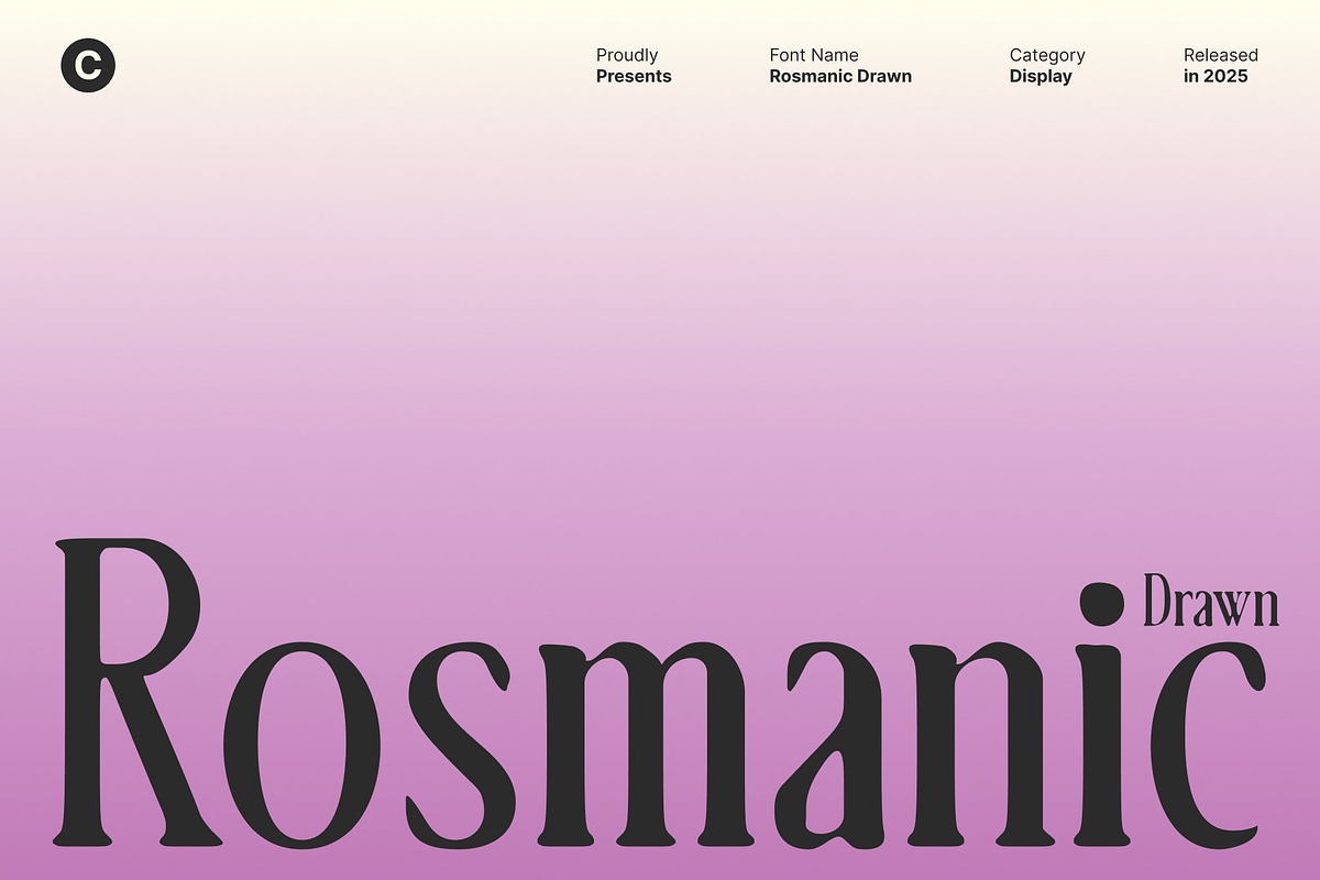 Rosmanic Drawn, a Serif Font by Craft Supply Co. (Photo 1 of 8)