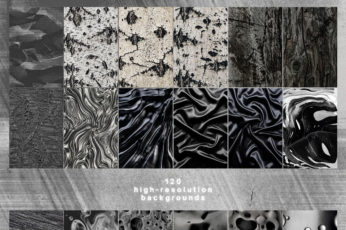 NOIR / Dark Abstract Texture Pack, a Background Graphic by Natali Batu (Photo 7 of 11)