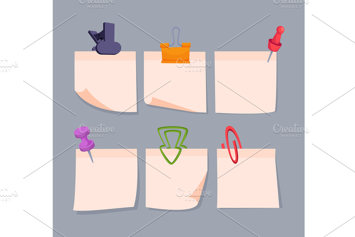 Office stickers. collection of paper, a Finance Illustration by Onyx