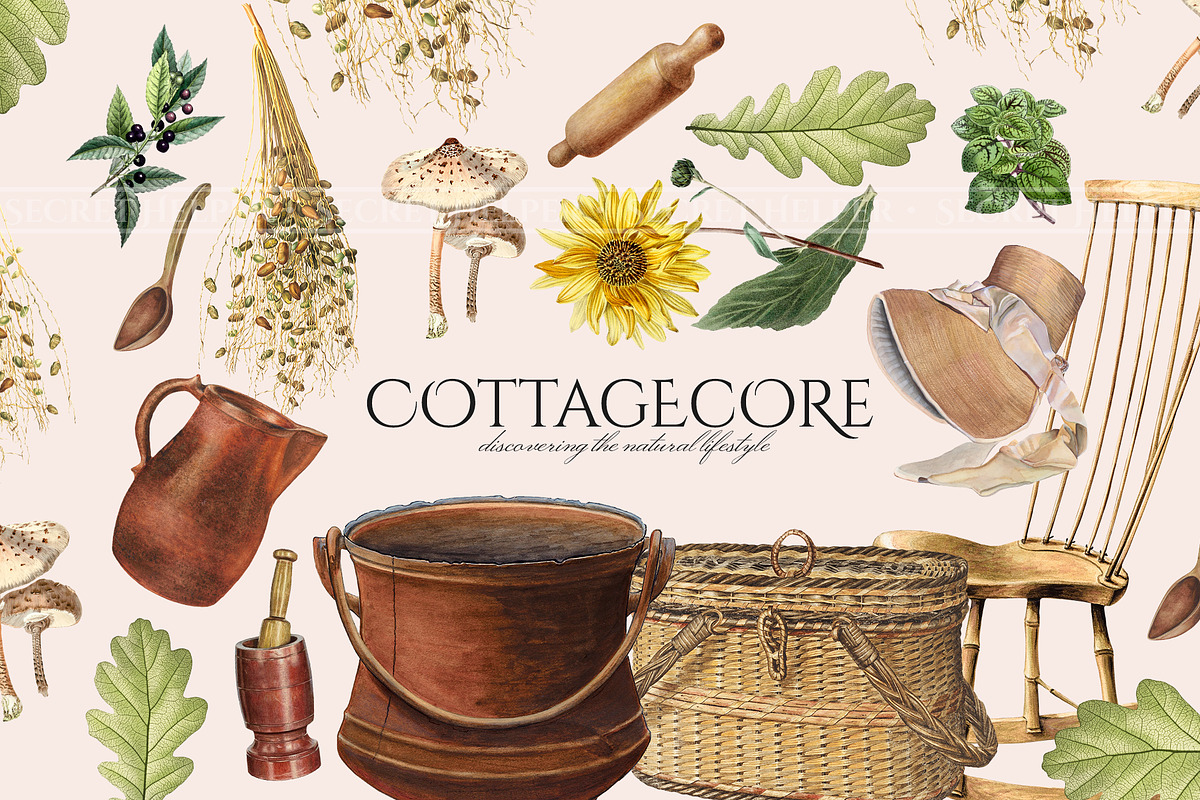 Cottagecore Clipart Set, a Healthcare Illustration by Secret Helper (Photo 1 of 7)