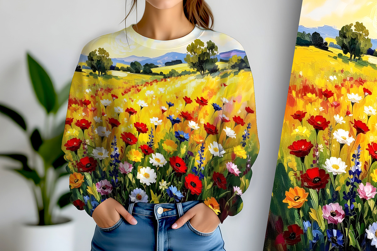 Field Of Wild Flowers, a Decorative Illustration by Sharon Schwalbe (Photo 1 of 6)