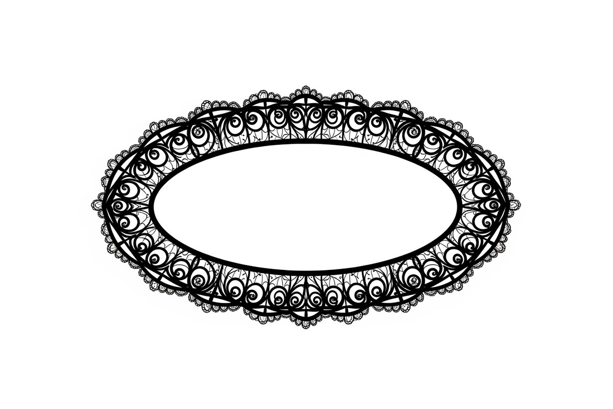 Vintage Lace Oval Frame Bundle, an Illustration by yasushie (Photo 14 of 30)