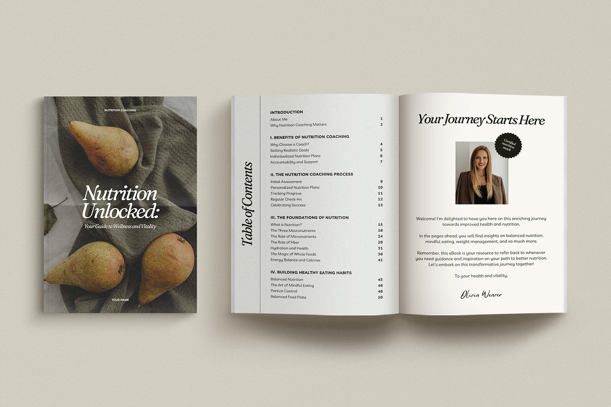 Nutrition Coach Ebook - Canva, a Magazine Template by Willoe Studio (Photo 2 of 11)