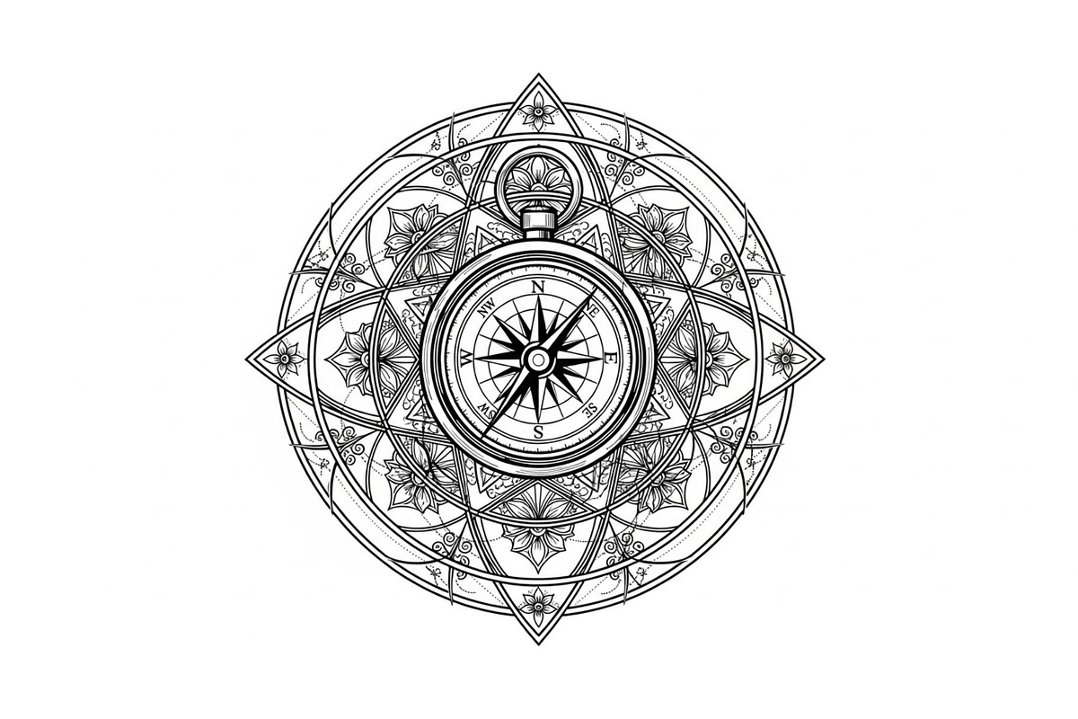 Ornamental Compass Rose SVG Bundle, an Illustration by Gaye Art (Photo 12 of 31)