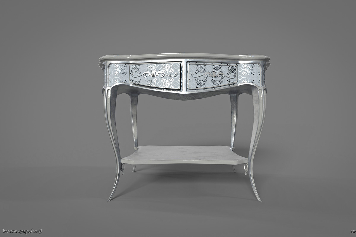 Vintage table, a Furniture 3D Model by Snji | 3D Models (Photo 2 of 18)