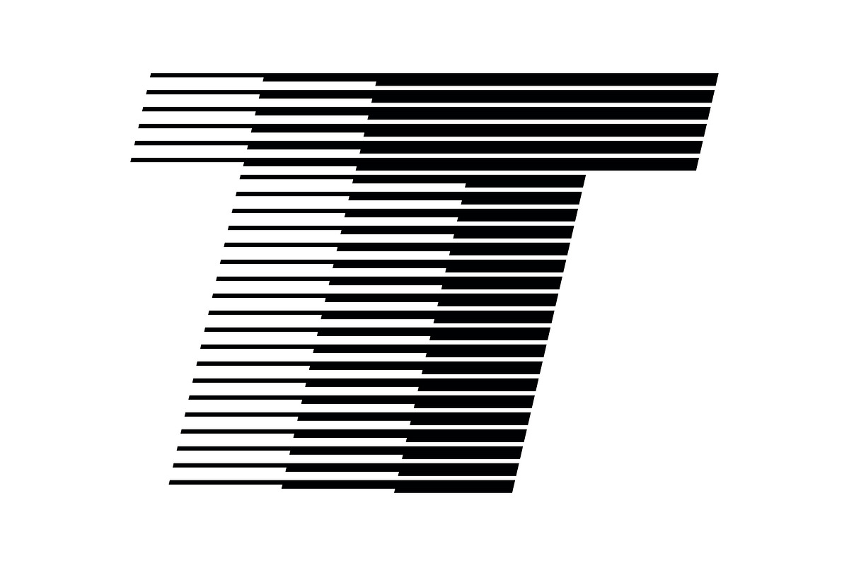 Letter T speed motion lines logo, a Branding & Logo Template by Leksono (Photo 1 of 2)