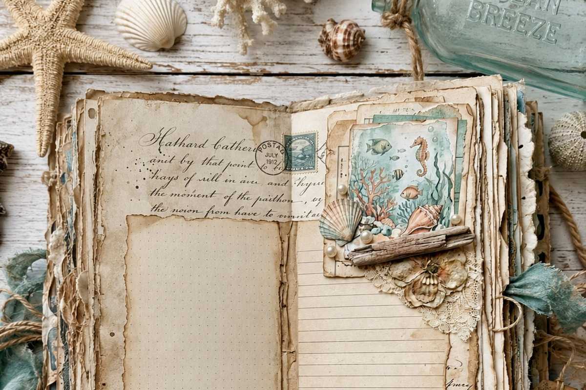 Coastal Dream Junk Journal Kit, an Object Graphic by Traveling Designer (Photo 6 of 6)