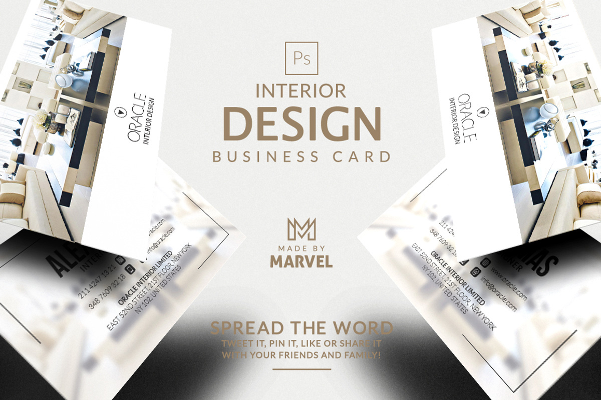 Interior Design Business Card, a Business Card Template by Marvel (Photo 1 of 5)