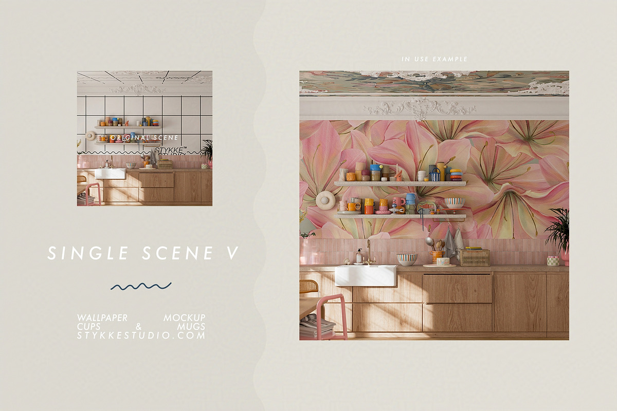 WALLPAPER MOCKUP | Kitchen Mockup, a Household Mockup by Stykke Studio (Photo 28 of 29)