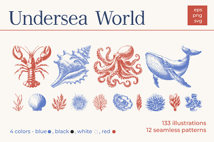 Undersea World - vector &png, an Animal Illustration by Anatartan Design