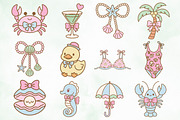 Coquette Beach PNG Design Bundle, an Illustration by Creative Art (Thumbnail 3 of 5)
