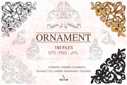 Vector Baroque Ornament elements, a Decorative Illustration by Samira (Thumbnail 1 of 11)