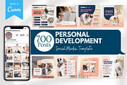 Personal Development Canva Templates, a Social Media Template by Viral Content Design (Thumbnail 1 of 14)