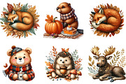 Autumn Animal Clipart, Fall Clipart, an Illustration by DreamArtGraphic (Thumbnail 4 of 4)