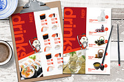 A4 Sushi Menu Template, a Stationery Template by BrandPacks (Thumbnail 1 of 5)