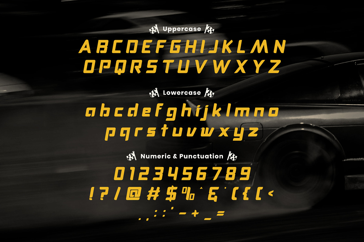 Flerix - Racing Sport Display Font, a Font by Flawless And Co (Photo 10 of 10)