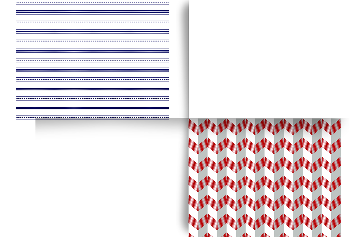 Farmhouse Red White & Blue Patterns, a Pattern Graphic by Earley Bird Design Studio (Photo 6 of 7)