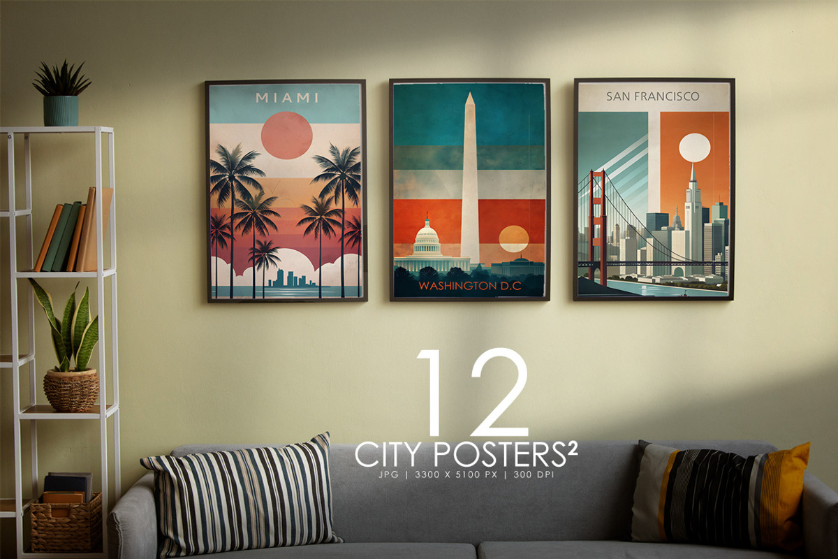 City Posters - 02, a Decorative Illustration by Digital Art Creations (Photo 7 of 8)