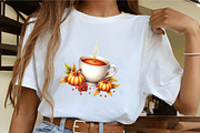 Autumn Teacup Watercolor Clipart, an Illustration by CrexoraLab (Thumbnail 4 of 5)