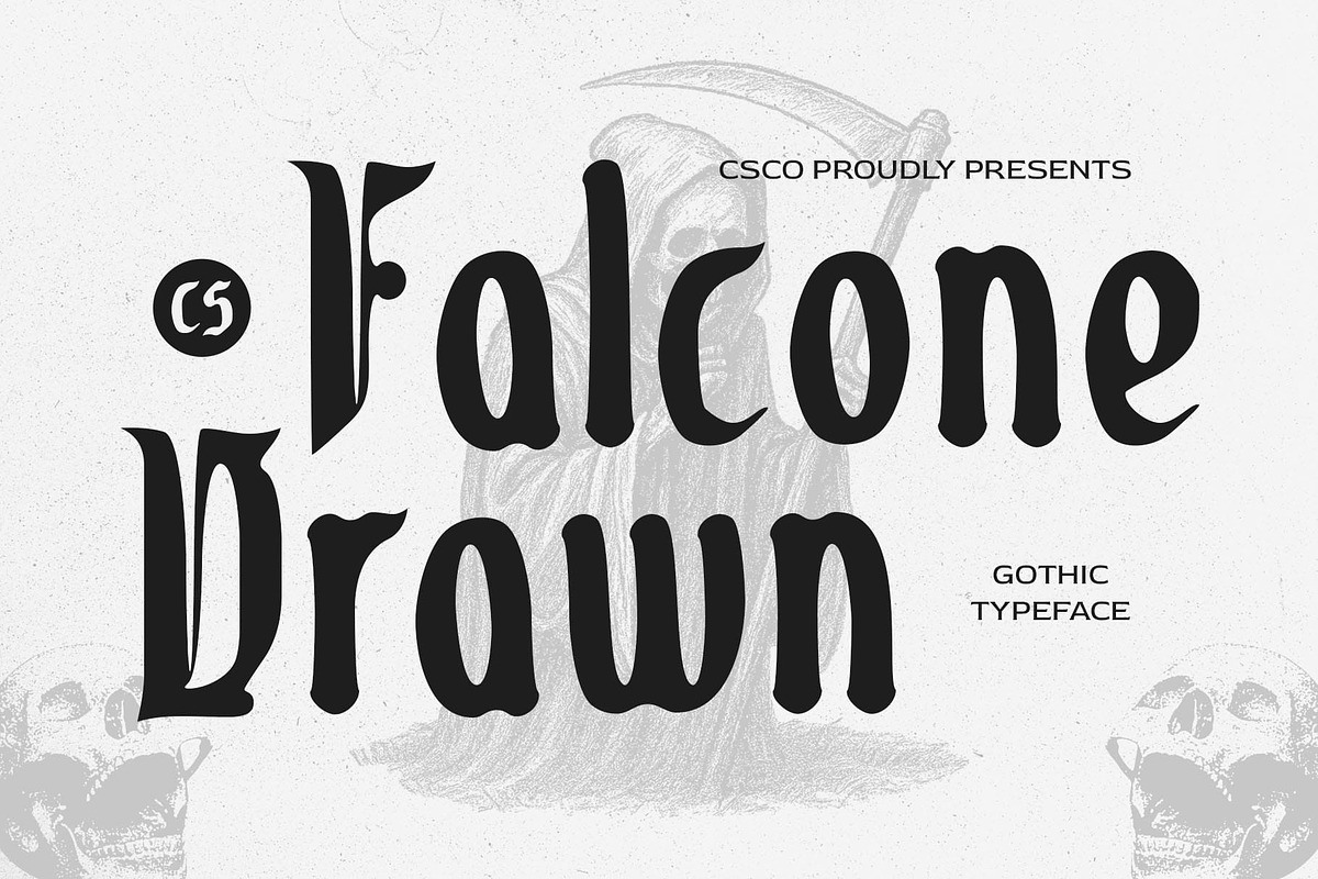 CS Falcone Drawn, a Blackletter Font by Craft Supply Co. (Photo 1 of 8)