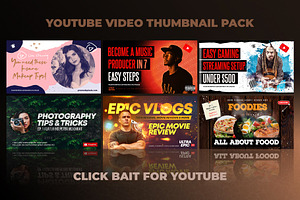 Youtube Thumbnails Set 6, a Social Media Template by PremadePixels.com