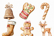 Christmas Gingerbread Clipart Bundle, an Illustration by Craft Nest (Thumbnail 3 of 6)