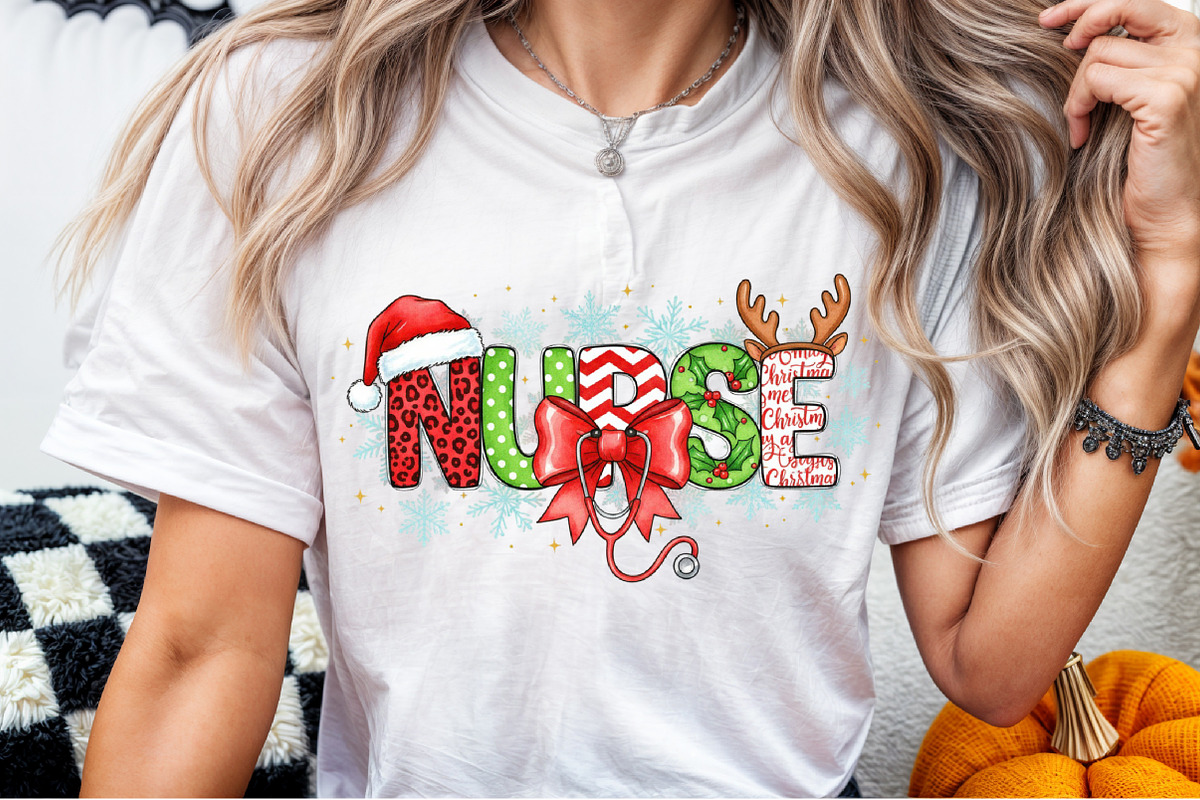 Christmas Nurse,Cute Santa PNG, an Illustration by Sublimation Artist (Photo 3 of 9)