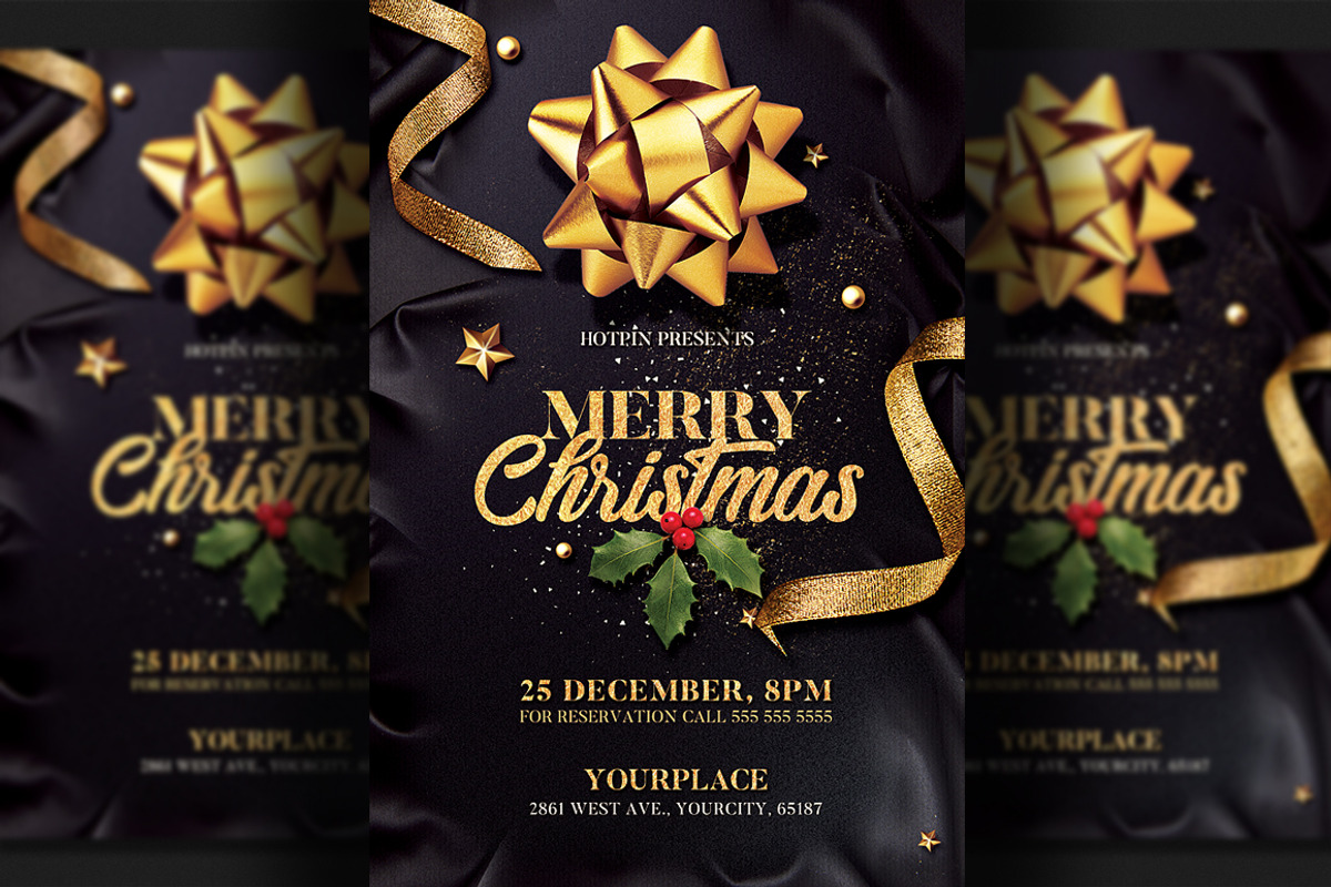 Christmas Invitation | Psd Flyer, a Flyer Template by Hotpin (Photo 1 of 2)