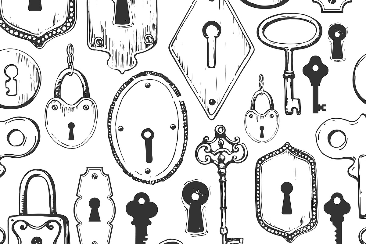 Keys In Sketch Style, a Decorative Illustration by Mona Monash (Photo 3 of 7)