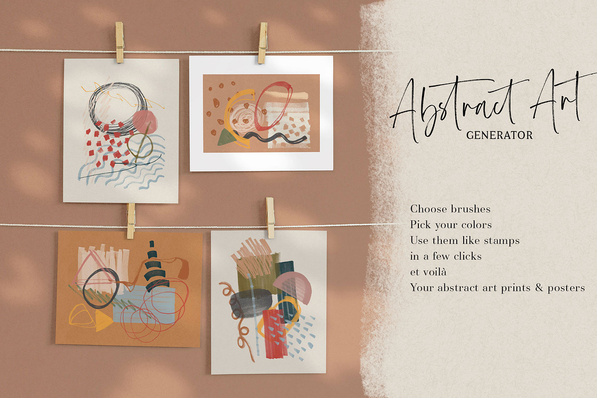 Abstract Art Generator- PSD Brushes, a Brush Add-On by JSquarePresents (Photo 5 of 14)