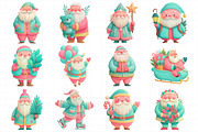 Christmas Santa Clipart Sublimation, an Illustration by Daily.Designs (Thumbnail 4 of 5)