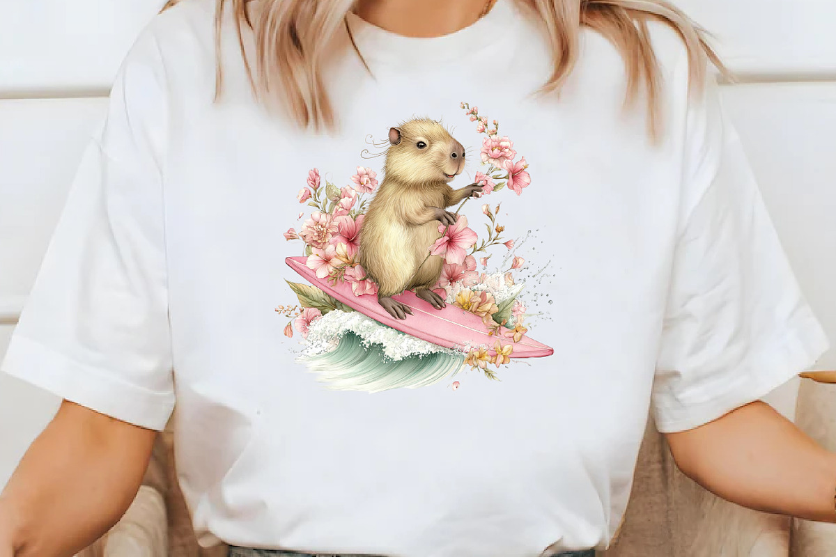 Whimsical Summer Capybara clipart, an Illustration by Designworld (Photo 5 of 7)