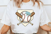Softball Home Plate with Pink Bow, an Illustration by Designking (Thumbnail 4 of 6)