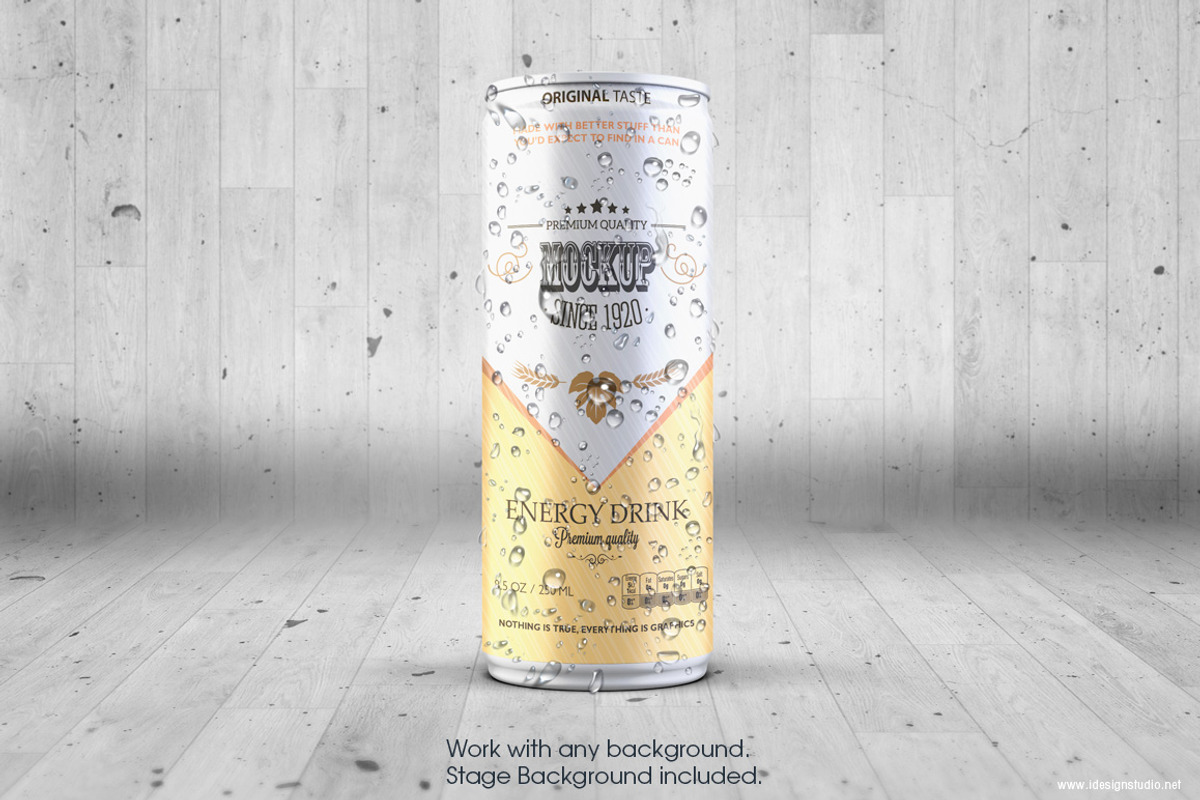 Can mockup 250 ml, a Packaging Mockup by idesignstudio (Photo 6 of 6)