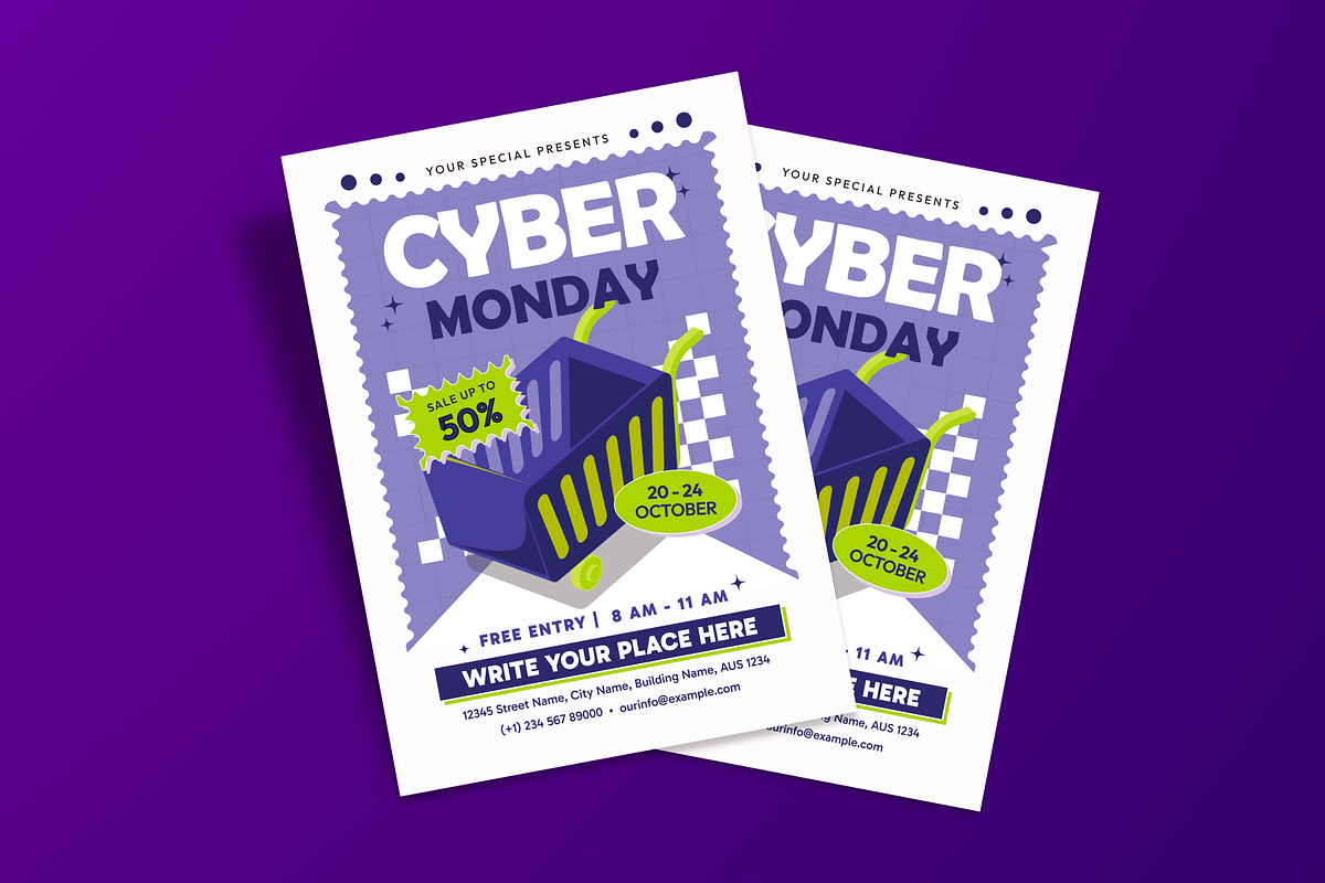 Cyber Monday Flyer, a Flyer Template by MMPixelCraft (Photo 3 of 6)