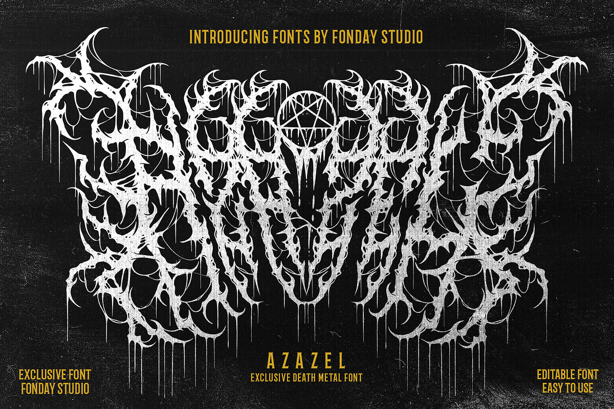GOATHAM DEATH METAL FONT, a Blackletter Font by Fonday Studio (Photo 4 of 17)