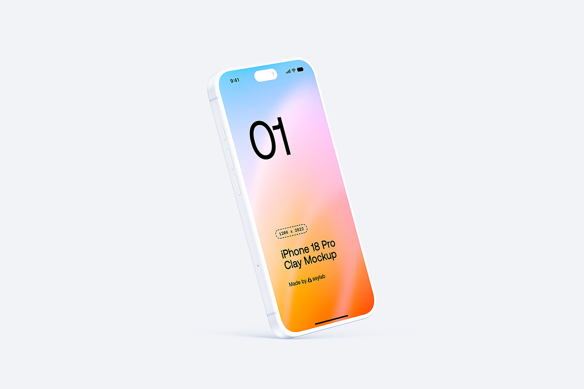 iPhone 18 Pro Clay - 24 Mockups, an iPhone Mockup by Asylab (Photo 42 of 54)