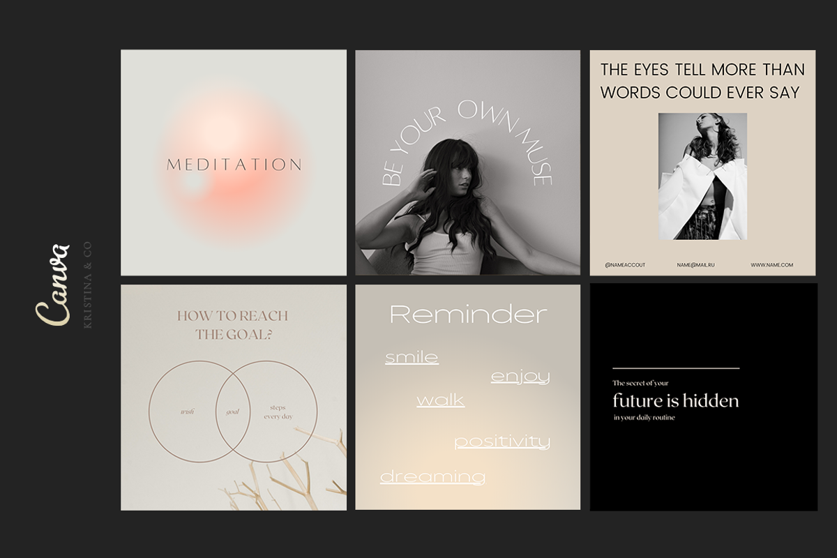 62 Aesthetic Quotes – Magic Type, a Social Media Template by Kristina&Co (Photo 6 of 9)